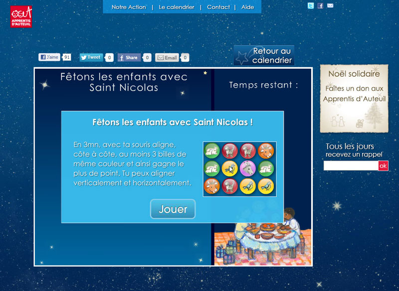 screenshot jeux calendrier avent 2010